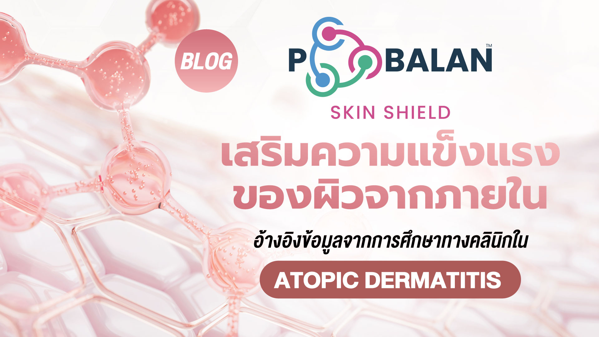 P-BALAN SKINSHIELD เสริมความแข็งแรงของผิวจากภายใน อ้างอิงข้อมูลจากการศึกษาทางคลินิกใน Atopic Dermatitis